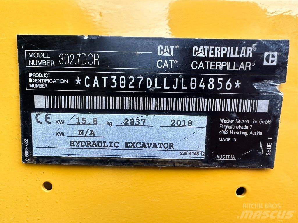 CAT 302.7 D CR Minikaivukoneet < 7t
