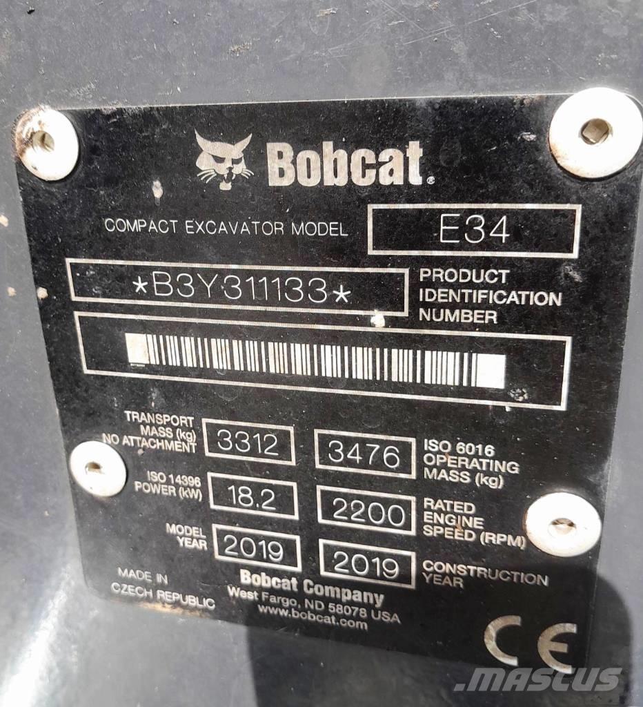 Bobcat E34 Minikaivukoneet < 7t