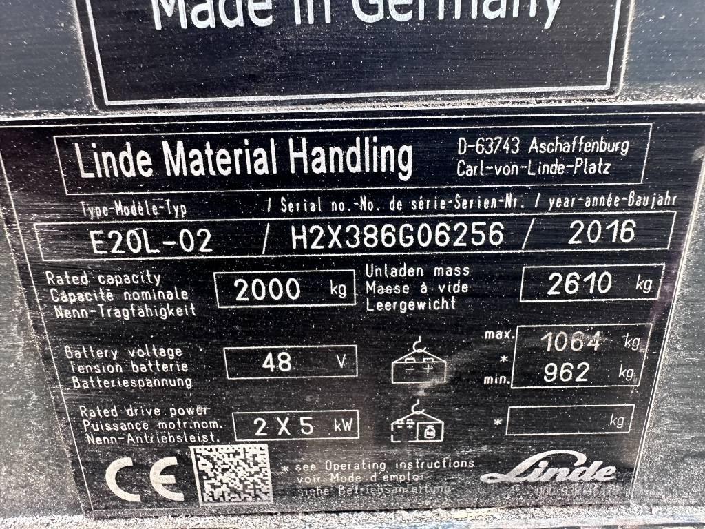 Linde E20L-02 Sähkötrukit