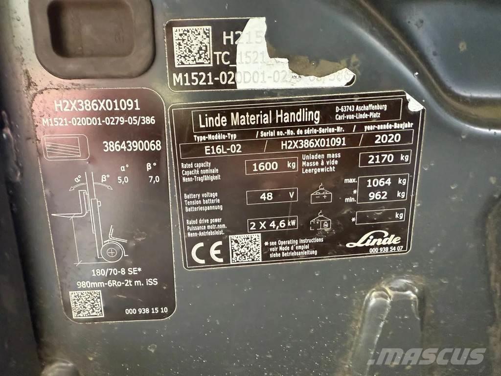 Linde E16L-02 Muut haarukkatrukit