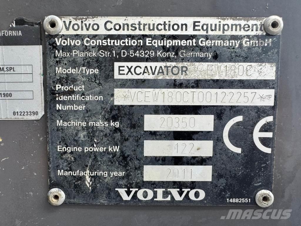 Volvo EW180C Pyöräkaivukoneet