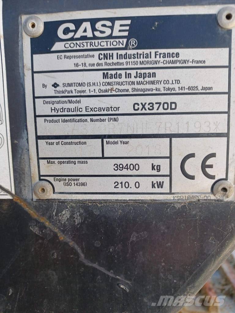 CASE CX 370 D Telakaivukoneet