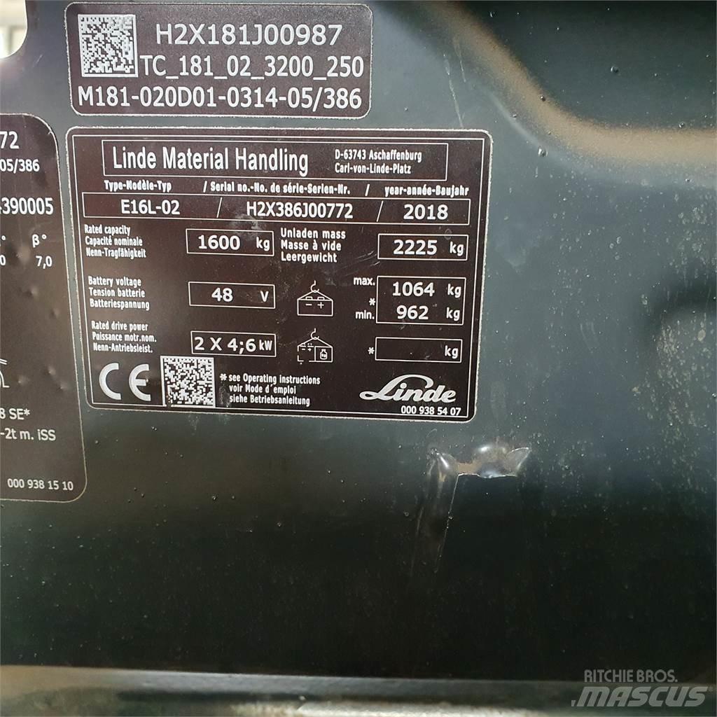 Linde E16L Sähkötrukit