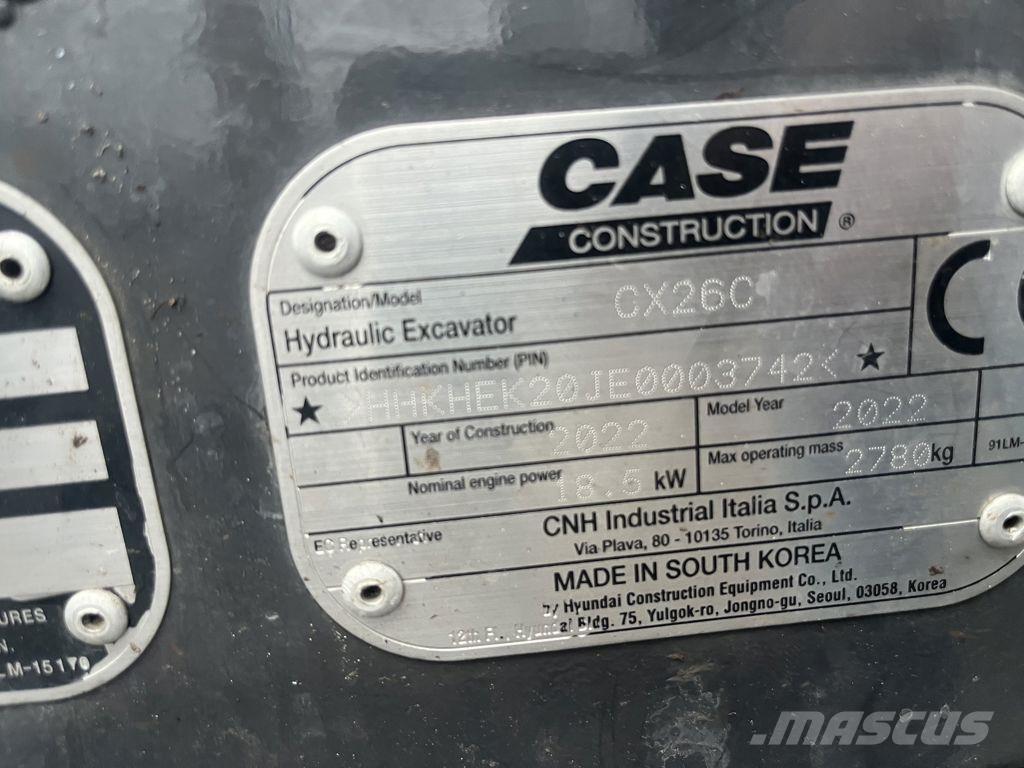 CASE xc26c Minikaivukoneet < 7t