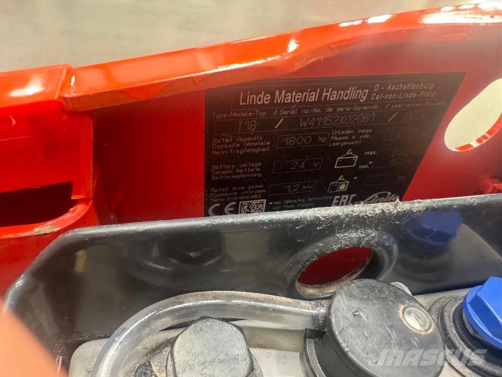 Linde T 18 Lavansiirtotrukit