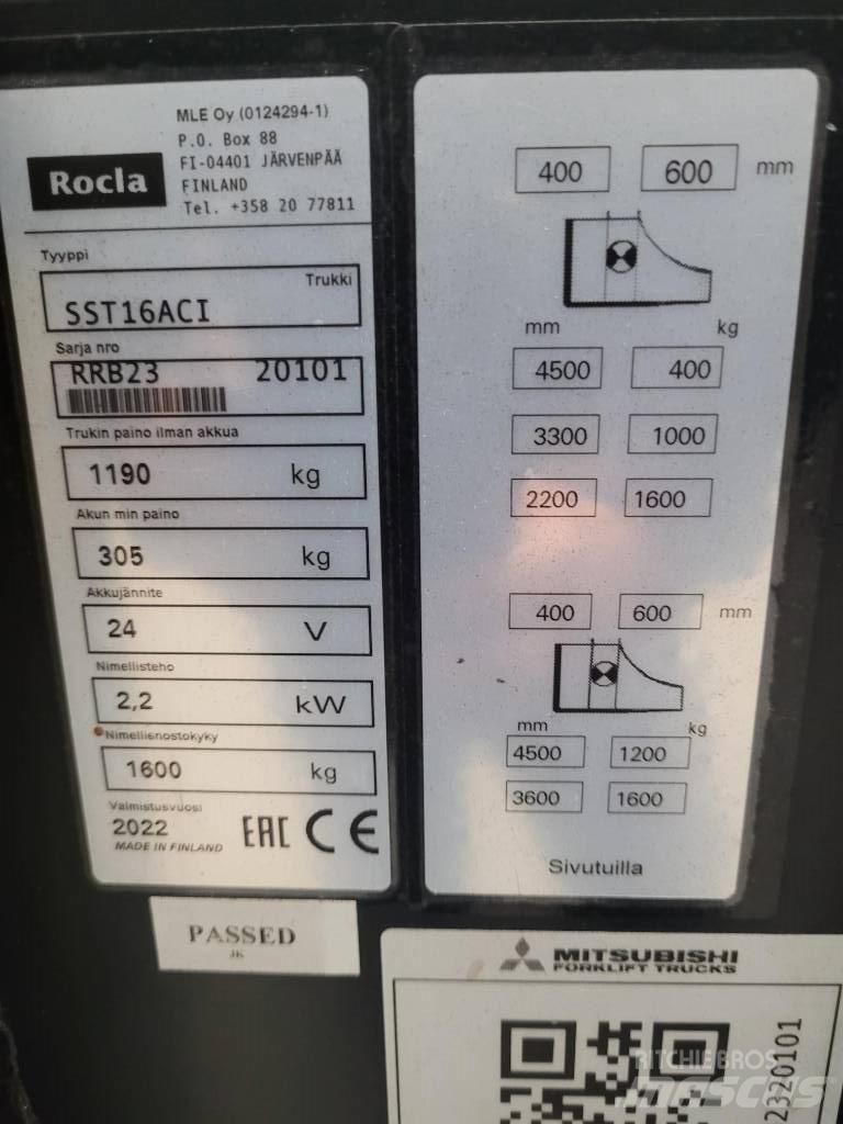 Rocla SST 16 ACI Ajettavat pinoamisvaunut