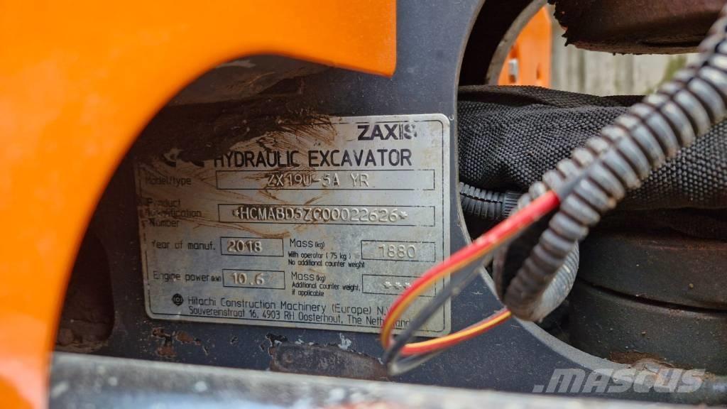 Hitachi ZX 19 U-5 Minikaivukoneet < 7t