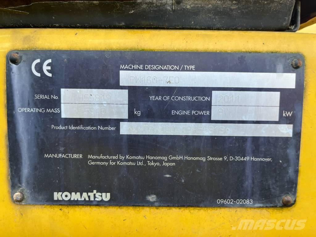 Komatsu PW 160-7 Pyöräkaivukoneet