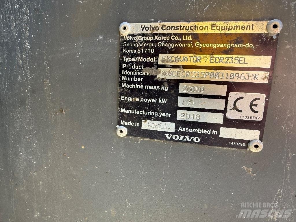 Volvo ECR 235 EL Telakaivukoneet