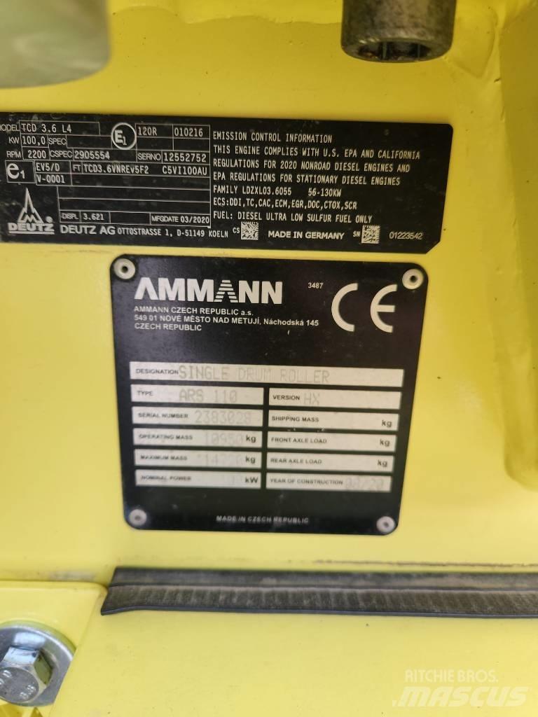 Ammann ARS 110 Yksivalssijyrät