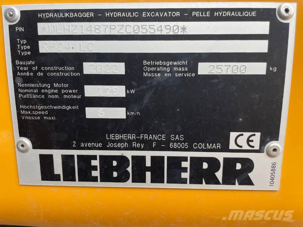 Liebherr R924 G8 Telakaivukoneet