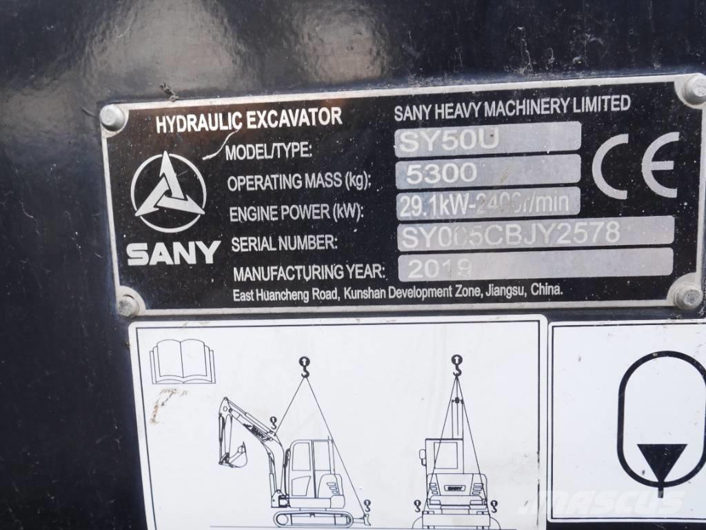 Sany SY 50 U Minikaivukoneet < 7t