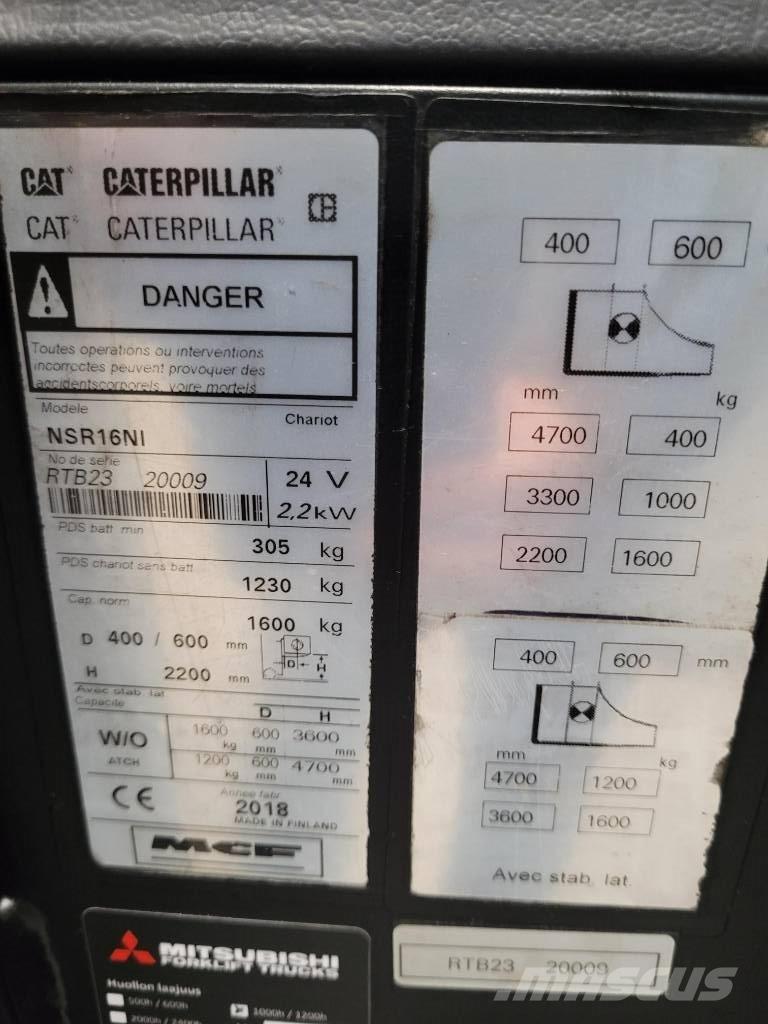 CAT NSR 16NI Ajettavat pinoamisvaunut