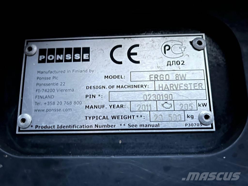 Ponsse Ergo 8W Harvesterit