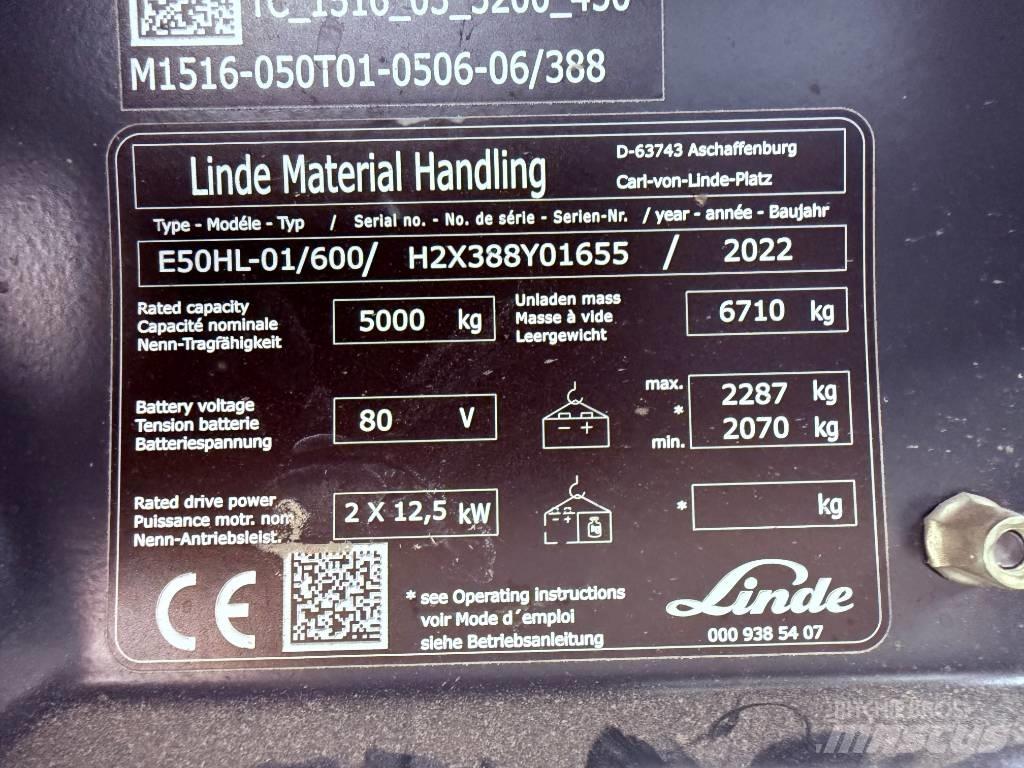 Linde E50/600HL/388 Sähkötrukit