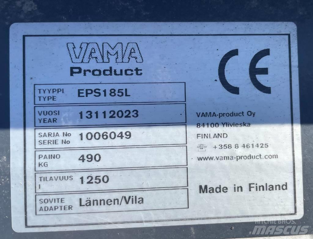 Vama EPL185L Taajamatraktorien varusteet