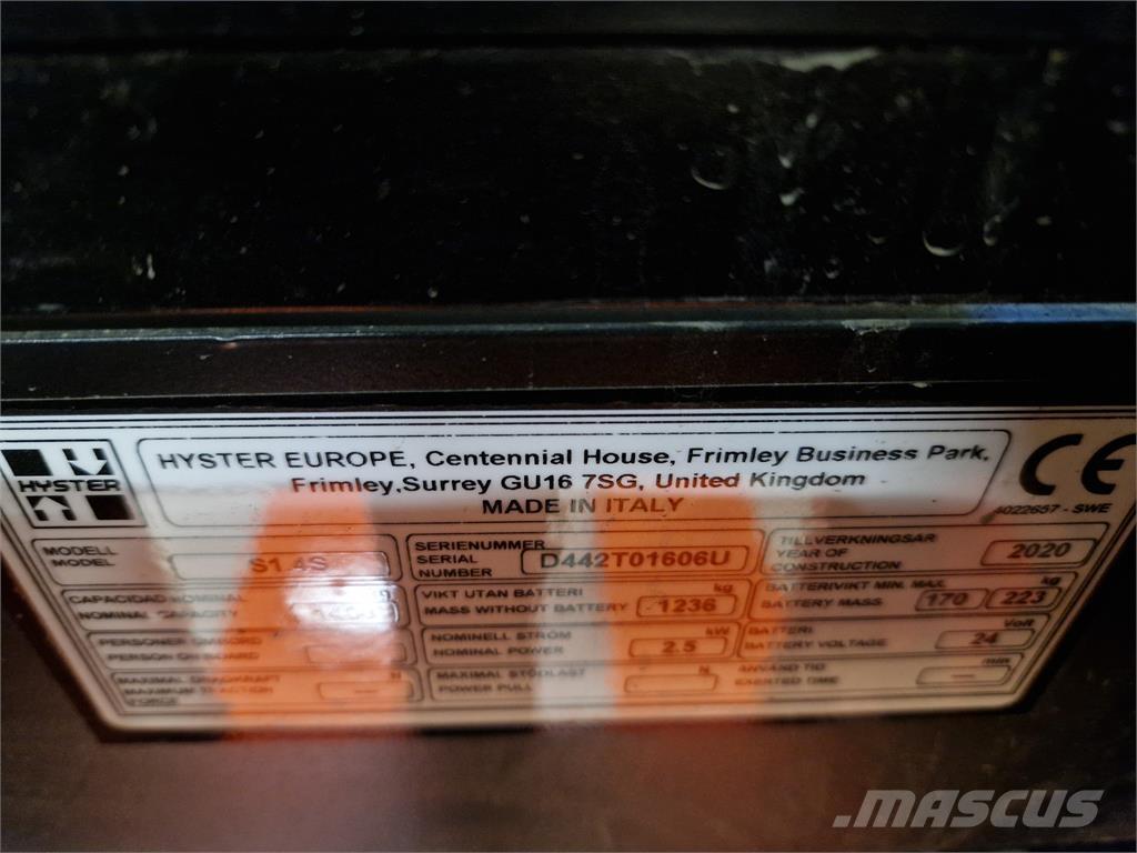 Hyster S1.4S IL Ajettavat pinoamisvaunut