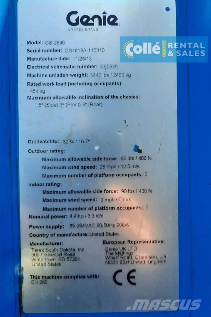 Genie GS-2646 | 2013 Saksilavat