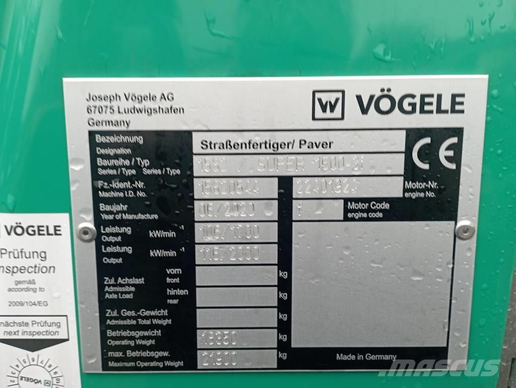 Vögele Super 1600-3i Asfalttikoneet