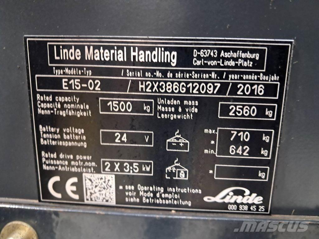 Linde E15-02 Sähkötrukit