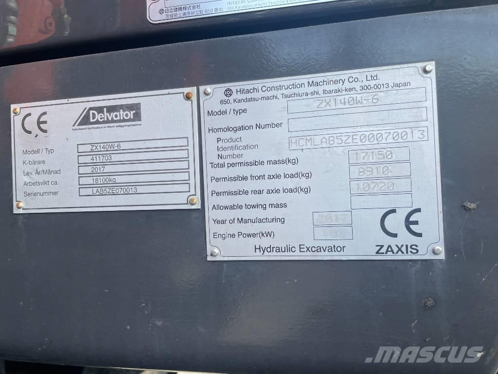 Hitachi 140W Pyöräkaivukoneet