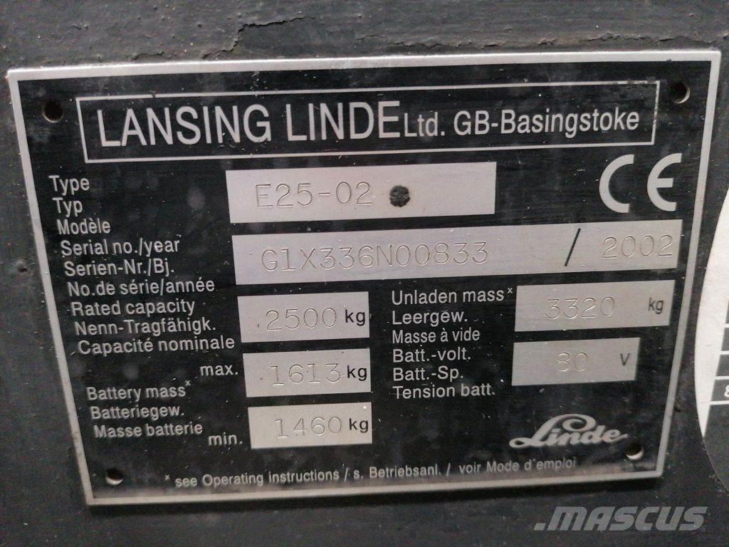 Linde E25-02 Sähkötrukit