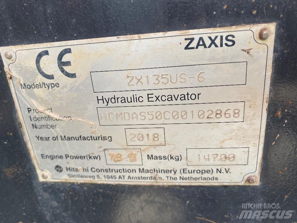 Hitachi ZX 135 US-6 Telakaivukoneet