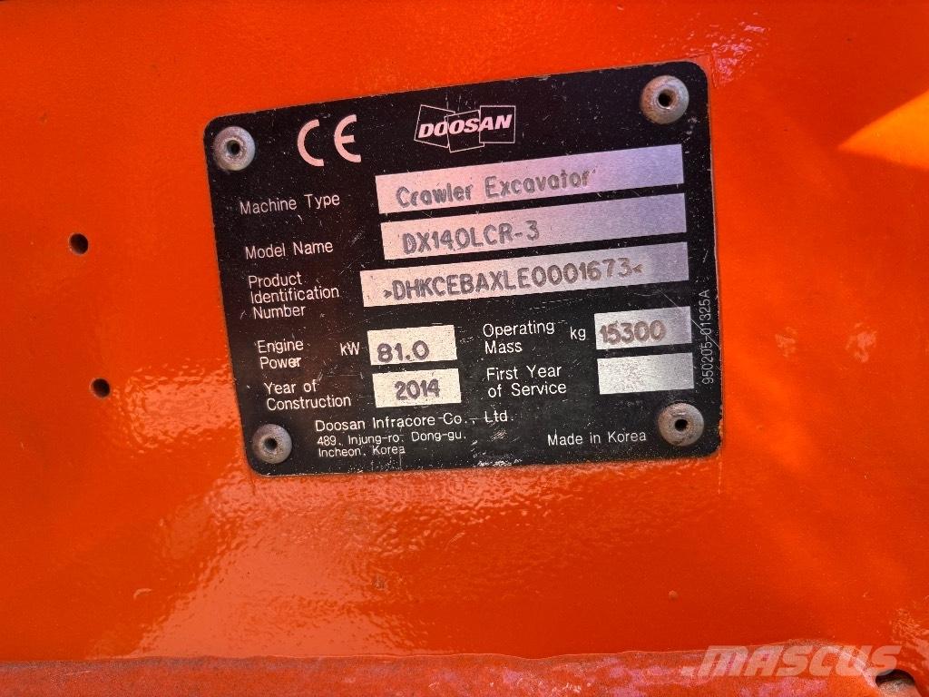 Doosan DX 140 LCR-3 Telakaivukoneet