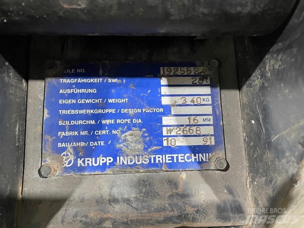 Krupp hookblock 28T Nosturien osat ja lisävarusteet