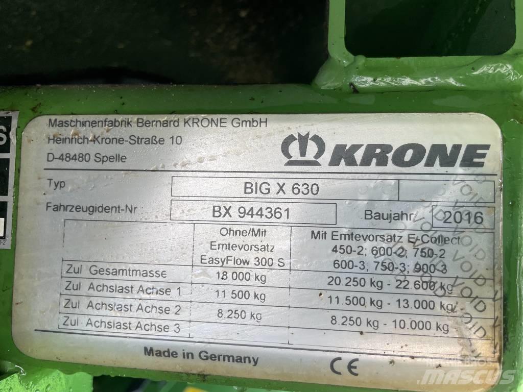 Krone Big X 630 Ajosilppurit