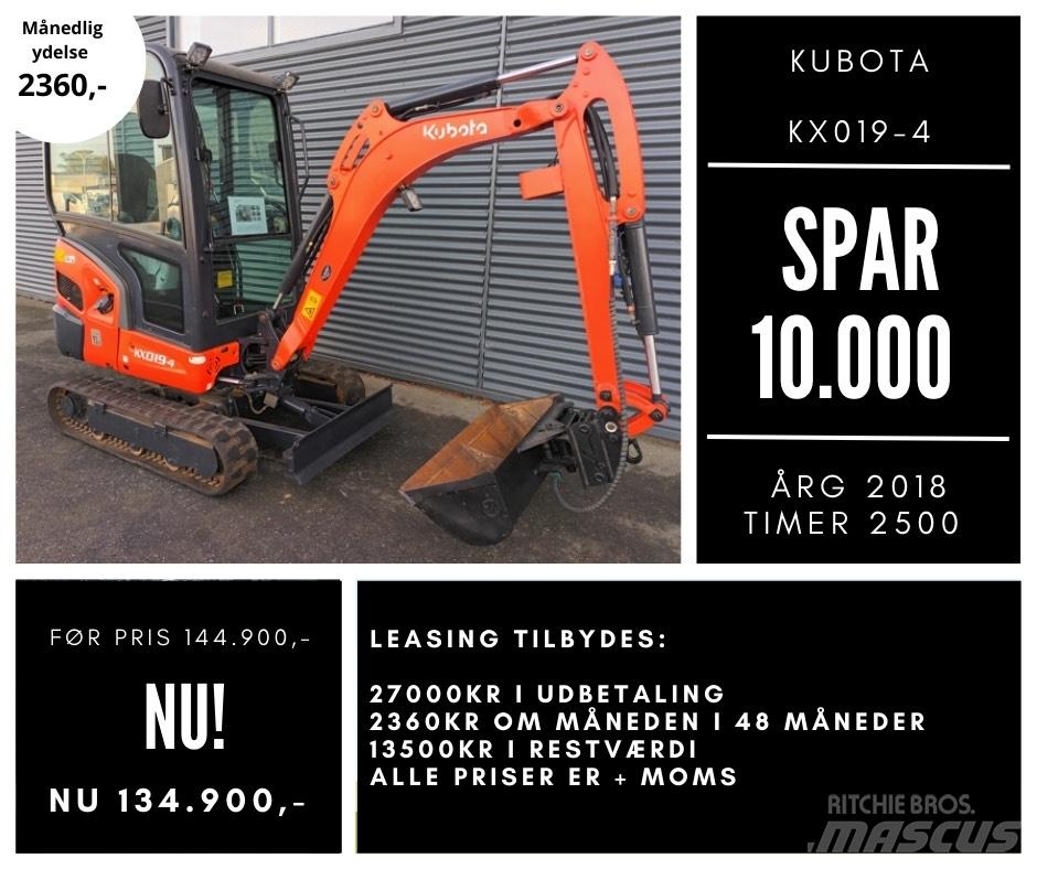 Kubota kx019-4 Minikaivukoneet < 7t
