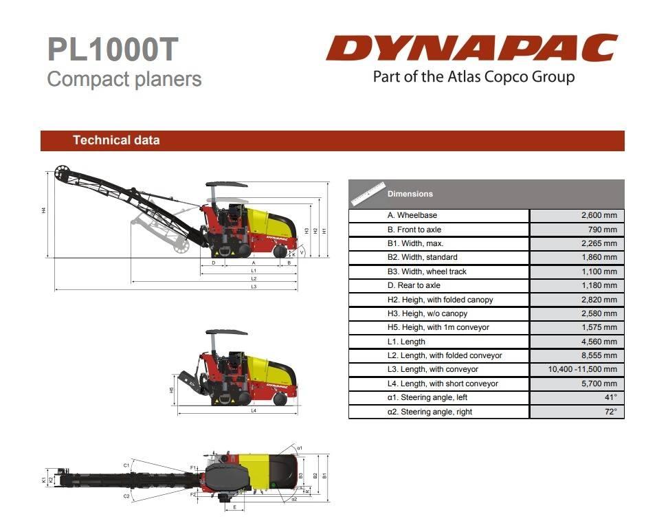 Dynapac PL1000T Kylmäasfalttikoneet