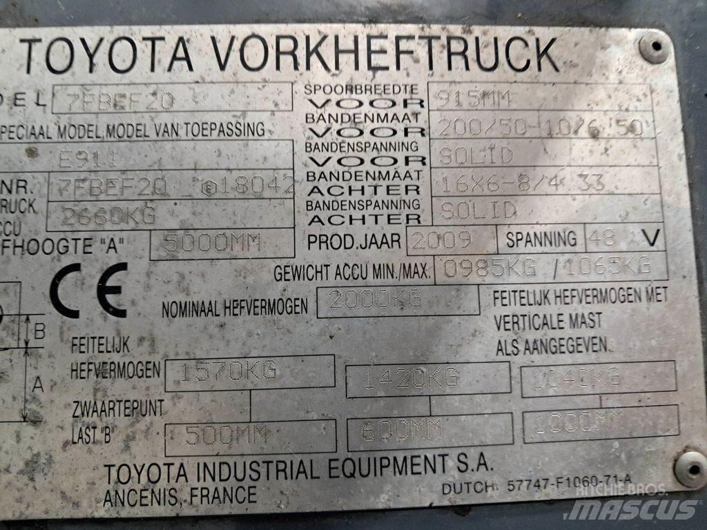 Toyota 7FBEF20 Sähkötrukit