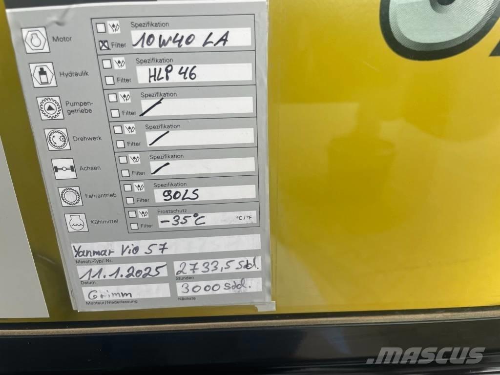 Yanmar Vio 57 - 6A Minikaivukoneet < 7t