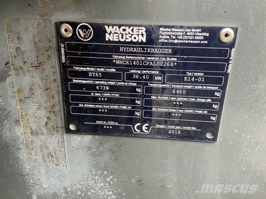 Wacker Neuson ET65 Telakaivukoneet