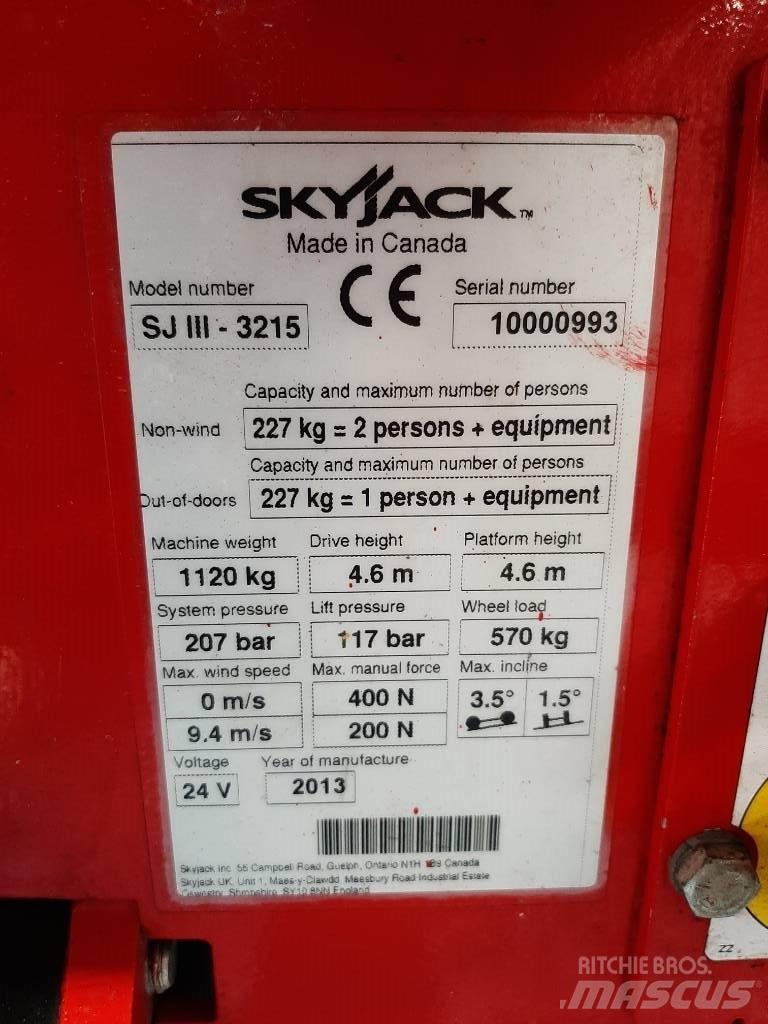 SkyJack SJIII 3215 Saksilavat