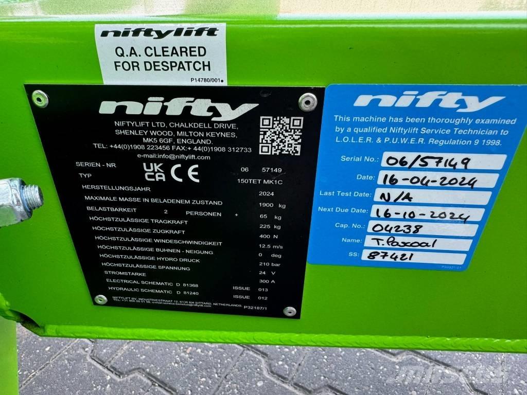 Niftylift 150 TET Hinattavat henkilönostimet