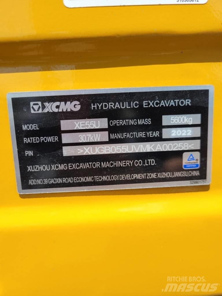 XCMG XE55 U Minikaivukoneet < 7t