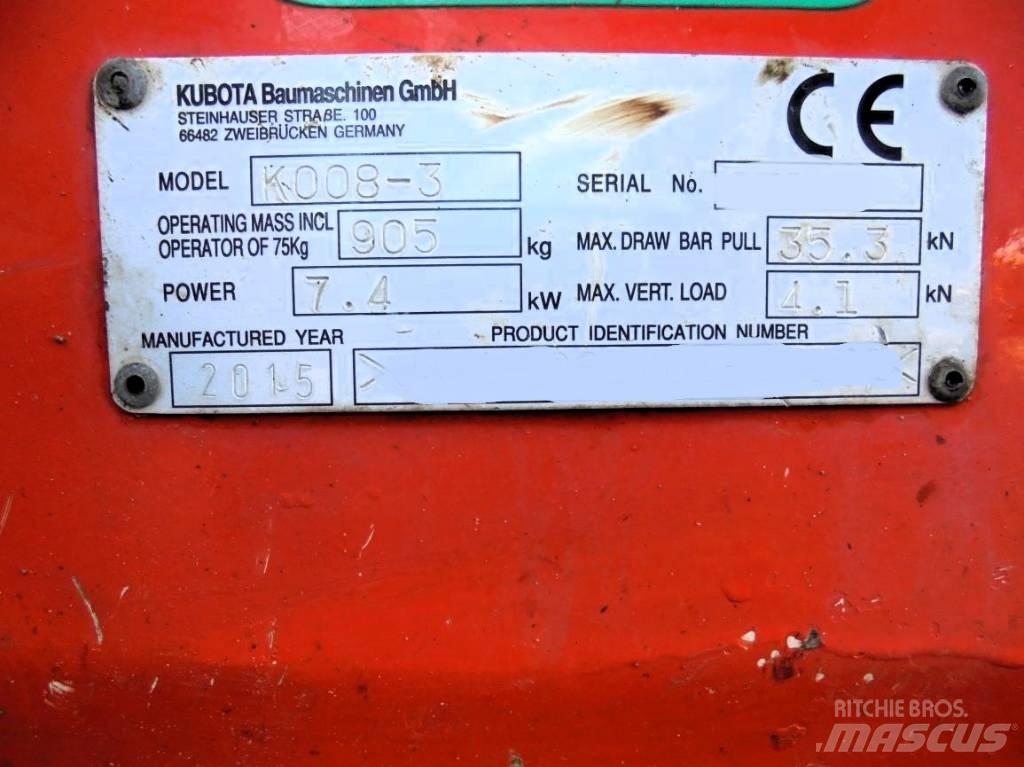 Kubota K 008-3 Minikaivukoneet < 7t