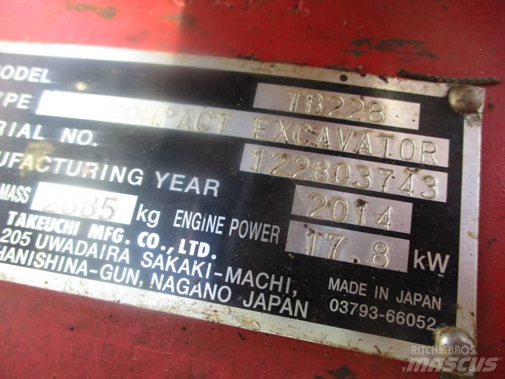 Takeuchi TB 228 Minikaivukoneet < 7t