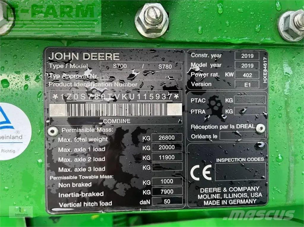 John Deere s 780i Leikkuupuimurit