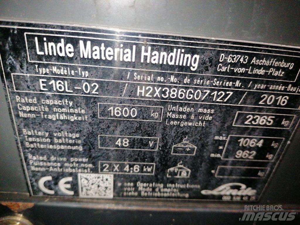 Linde E16L-02 Sähkötrukit