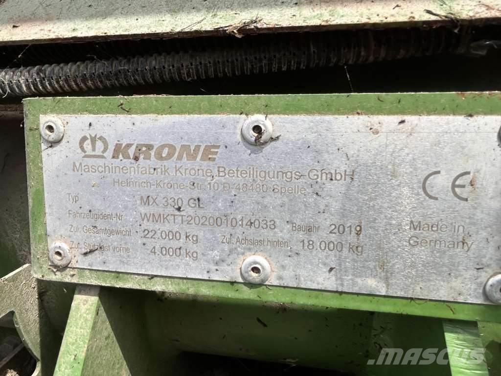 Krone MX 330 GL Ajosilppurit