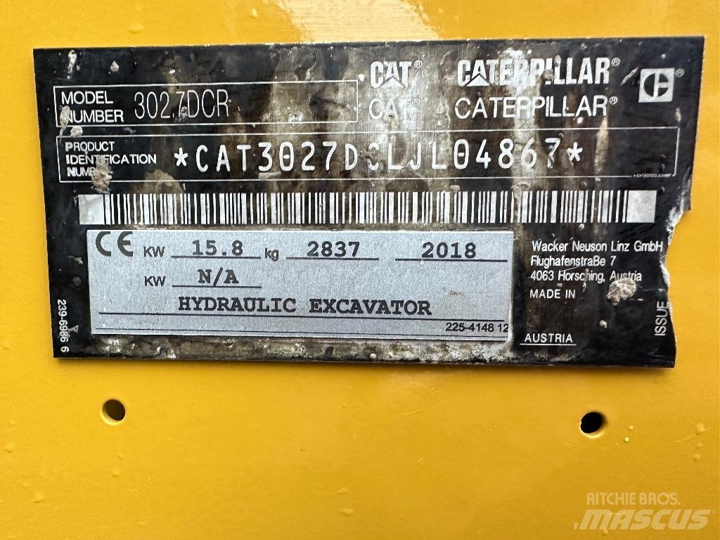CAT 302.7 D CR Minikaivukoneet < 7t
