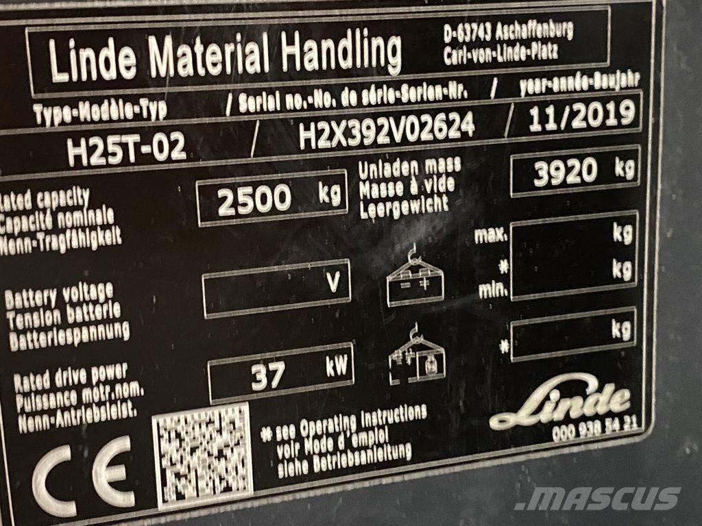 Linde H25T-02 Nestekaasutrukit