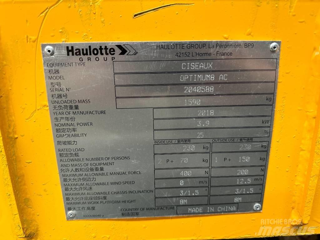 Haulotte OPTIMUM 8 Saksilavat