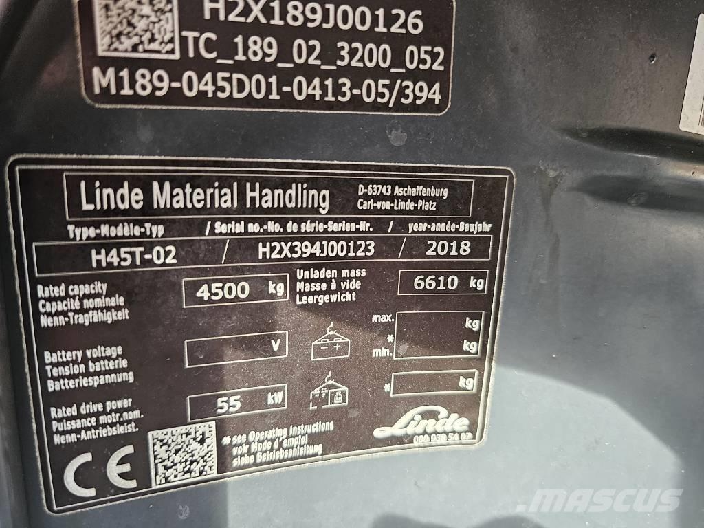 Linde H45T-02 Nestekaasutrukit