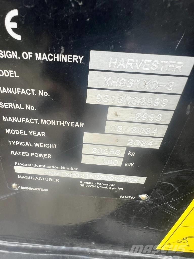 Komatsu 931 XC Harvesterit