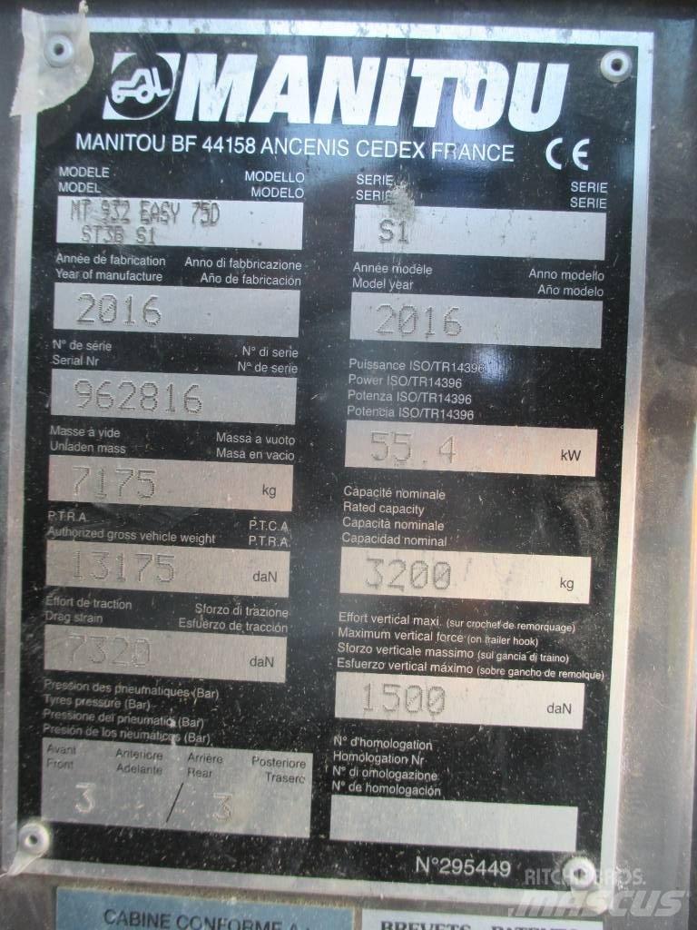 Manitou MT 932 Kurottajat