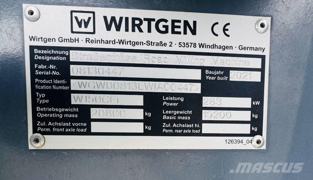 Wirtgen W 150 CFi Kylmäasfalttikoneet